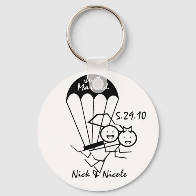 Sky Jump Wedding Keychain (Front)