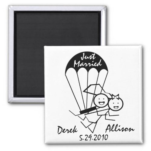 Sky Jump Wedding Magnet