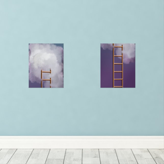 Sky Ladder Wall Art Sets (Wood Floor)