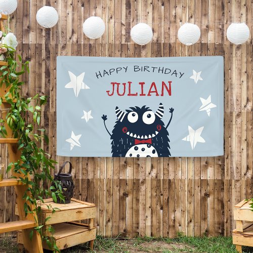 Sky  Little Monster Personalized Birthday Party Banner