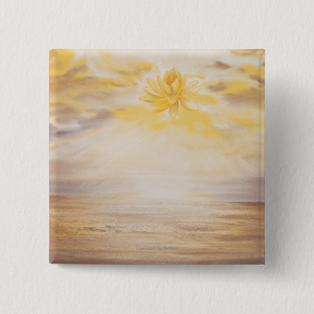 Sky Lotus Pinback Button (Front)