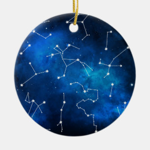 Sky Map Constellation Astronomy Lover Ceramic Ornament