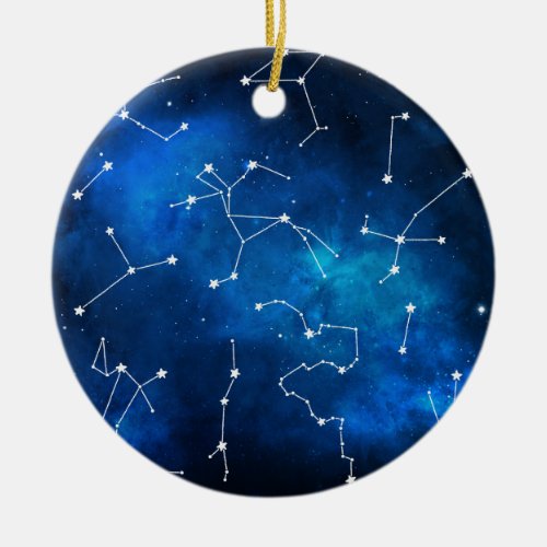 Sky Map Constellation Astronomy Lover Ceramic Ornament