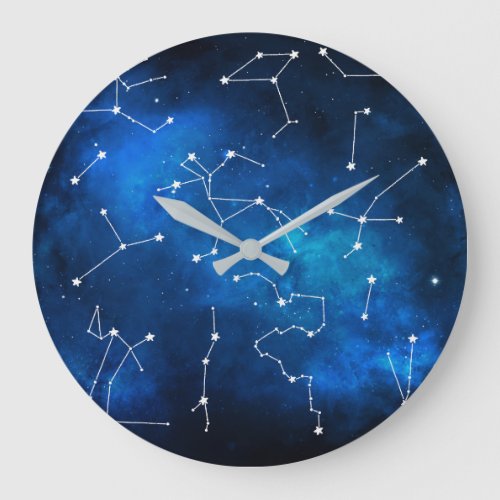 Sky Map Constellation Astronomy Lover Large Clock