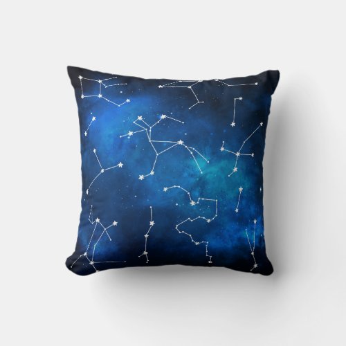 Sky Map Constellation Astronomy Lover Throw Pillow