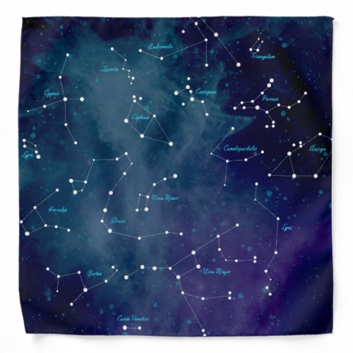 Sky Map Constellations Astronomy Bandana