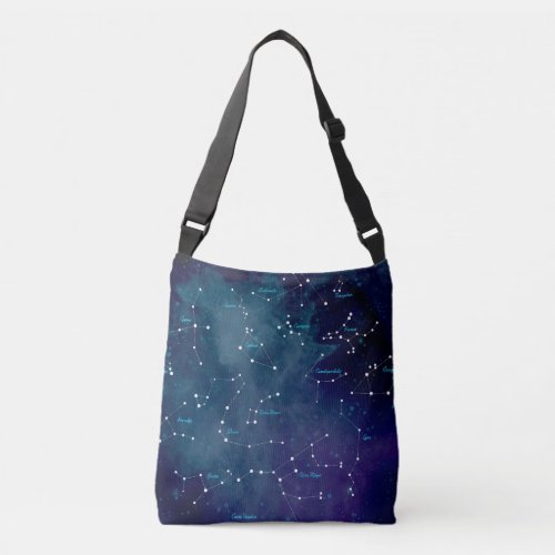 Sky Map Constellations Astronomy Crossbody Bag