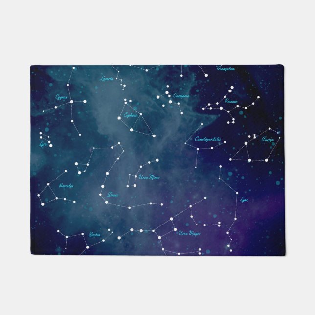Sky Map Constellations Astronomy Doormat (Front)