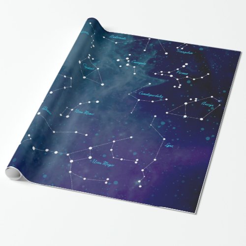 Sky Map Constellations Astronomy Wrapping Paper