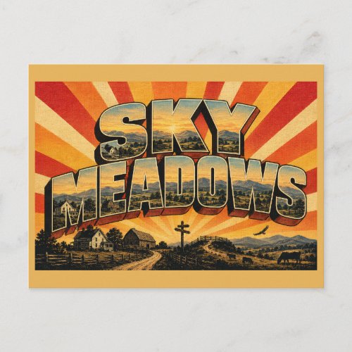 Sky Meadows State Park Historic Farm Blue Ridge Postcard