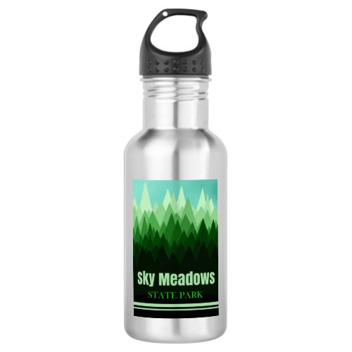 Sky Meadows State Park Virginia Forest Stainless Steel Water Bottle