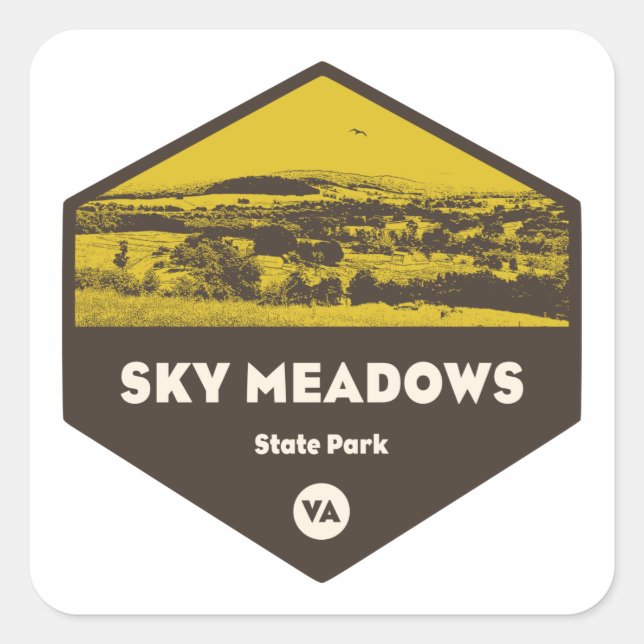 Sky Meadows State Park, Virginia Square Sticker (Front)