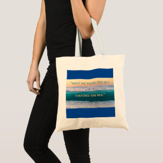 "Sky Meets the Sea" Tote Bag