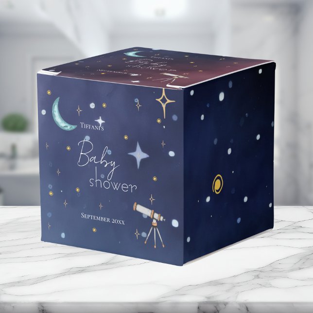 Sky Moon & Stars Celestial Baby Shower  Favor Boxes (Creator Uploaded)