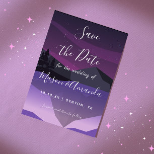 Sky Night Astronomy Galaxy Pink Purple Milky Space Save The Date