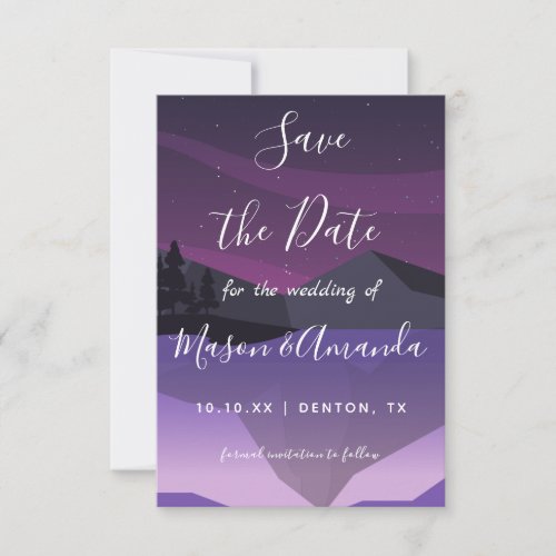 Sky Night Astronomy Galaxy Pink Purple Milky Space Save The Date