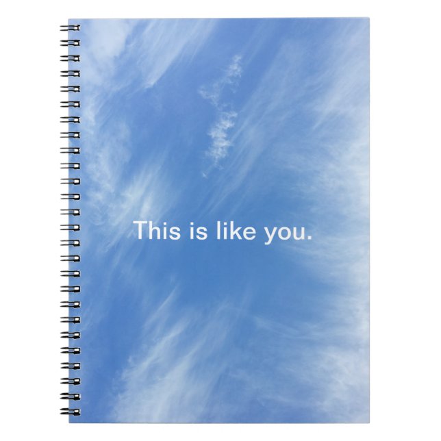 Sky Notebook - This is like you. (Front)