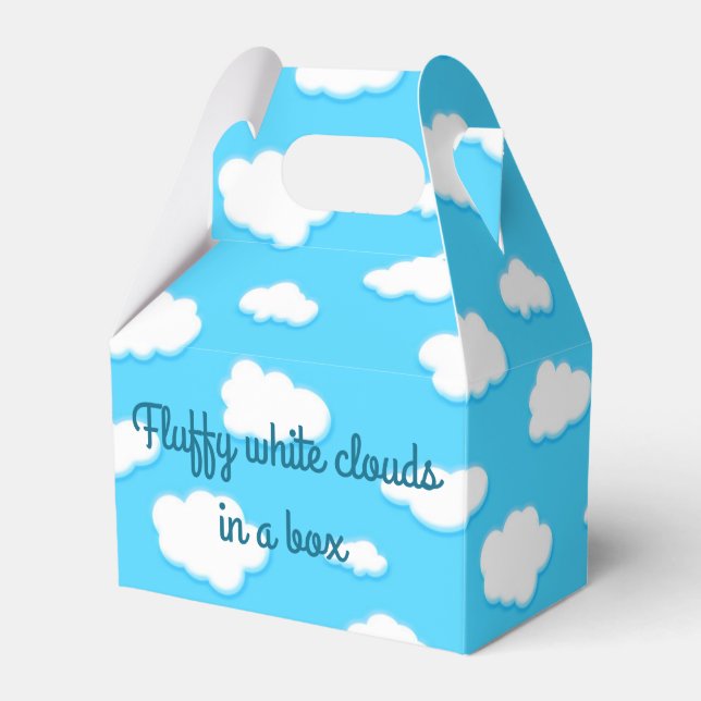 sky of blue and fluffy white clouds - favor box (Front Side)