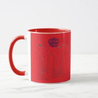 Sky of Liberty Flames bright red Mug