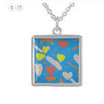 Sky of Love   Sterling Silver Necklace<br><div class="desc">Let the sky of love in your kitchen with this modern artistic and unique designer necklace!</div>