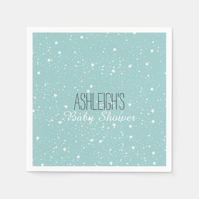 Sky of Stars Baby Shower Napkins (Front)