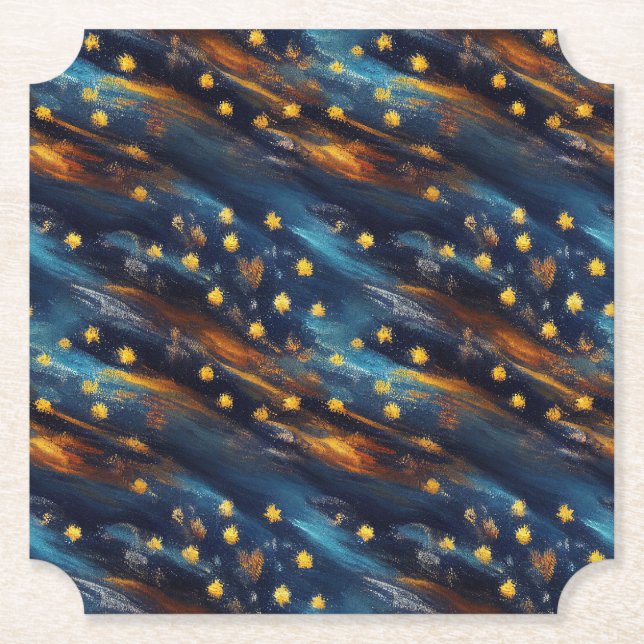 Sky of Stars Paper Coaster (Front)