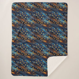 Sky of Stars Sherpa Blanket