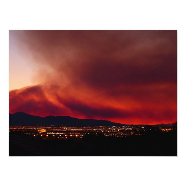 Sky on Fire, Las Vegas, NV Poster 24x18" (Front)