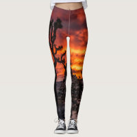 Sky on fire - sunset leggings