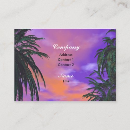 Sky Palms - Chubby Business Card Templates