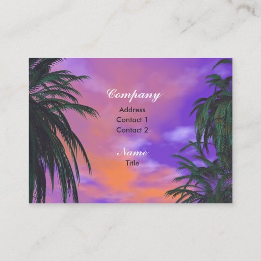 Customizable Sky Palms - Chubby Business Card Templates