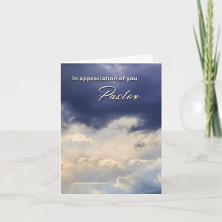 Sky Pastor Appreciation Greeting Card