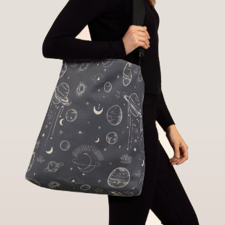 Sky Pattern Night Moon Stars Sun Celestial Tote