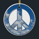 Sky Peace Ornament<br><div class="desc">Two-Sided,  "Peace" in multiple languages on back ©2010 Photograph and design by Rosemary Wessel</div>