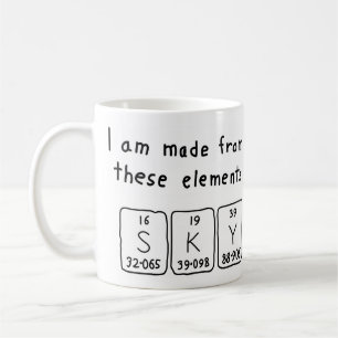 Sky periodic table name mug