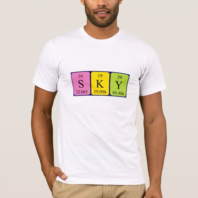 Sky periodic table name shirt (Front)