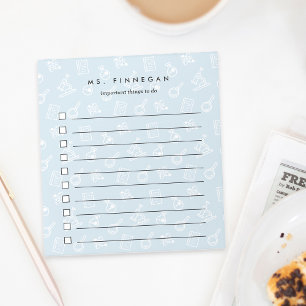 Sky Personalized Science Teacher To-Do List Notepad