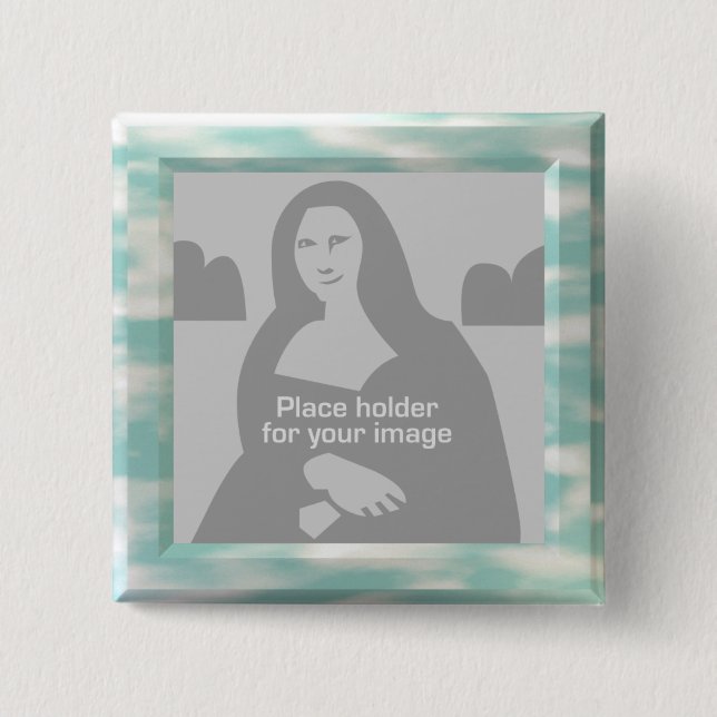 Sky Picture Frame Template Pinback Button (Front)
