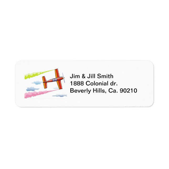 Sky Plane Flying Label (Front)