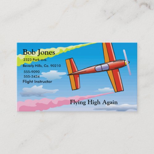 Sky Plane Set Business Cards