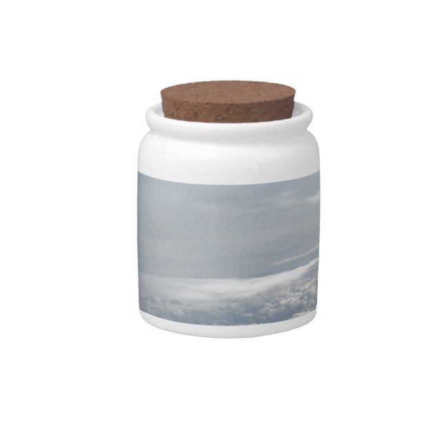 Sky, Plane View, Beautiful Clouds Candy Jar (Front)