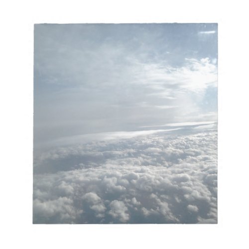 Sky Plane View Beautiful Clouds Notepad
