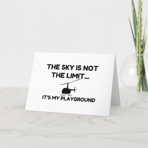 SKY PLAYGROUND Helicopter Holiday Card