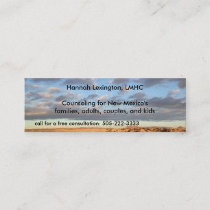 Sky Professional Therapy Counselor Minicard Mini Business Card