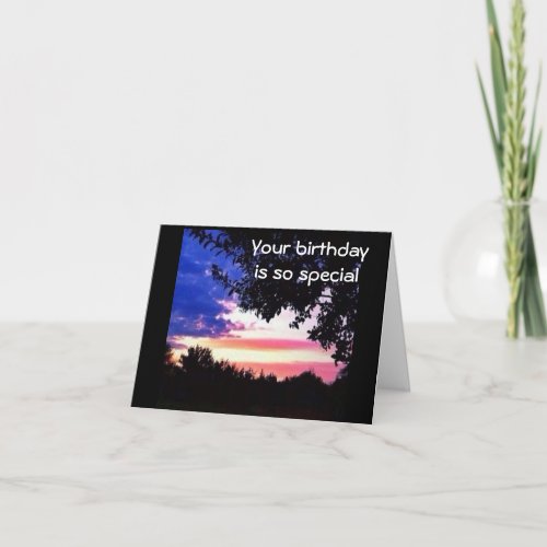 SKY PUT ON A SPECIAL DISPLAY ON YOUR BIRTHDAY CARD