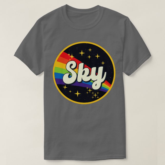 Sky Rainbow In Space Vintage Style T-Shirt (Design Front)