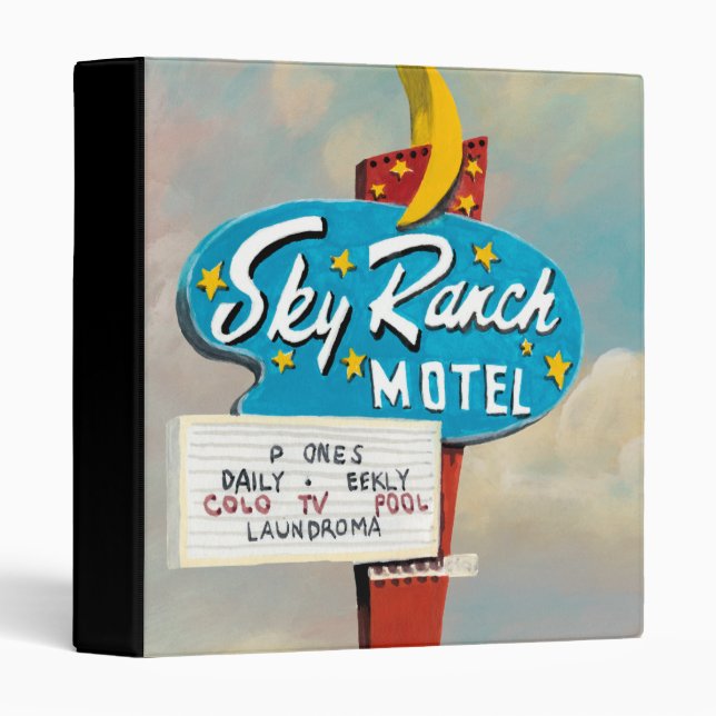 Sky Ranch Motel Sign 3 Ring Binder (Front/Spine)