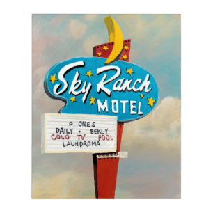 Sky Ranch Motel Sign Acrylic Print