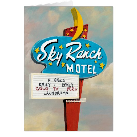Sky Ranch Motel Sign Cards (Front)