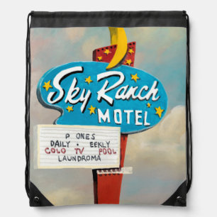 Sky Ranch Motel Sign Drawstring Bag
